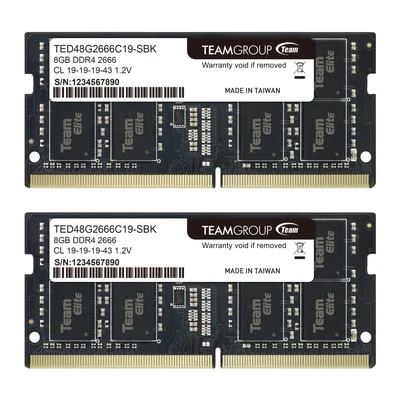 Teamgroup Elite Ddr4 16Gb Kit (2 X 8Gb) 2666Mhz Pc4-21300 Cl19 Unbuffe - Image 1 of 4