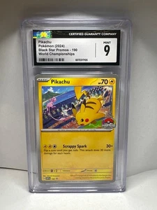 Pikachu 190 Sv: Scarlet & Violet Promo Cards Regular CGC 9 - Picture 1 of 2