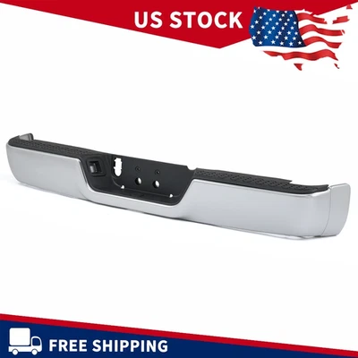 Chrome Steel Rear Step Bumper For 2009-2018 Dodge Ram 1500 w/o Sensor Holes - Imagem 1 de 4