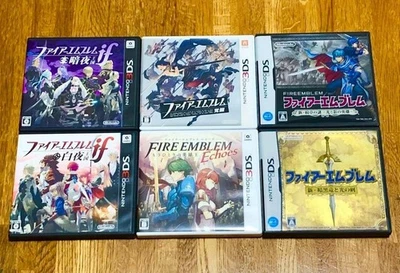 Lot 6 DS 3DS Fire Emblem Shadow Dragon Mystery Awakening Dark Bright Tested - Image 1 of 4