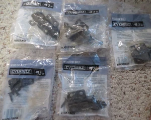 5 Everbilt Window Bolts / Locks 2" Black Finish Steel 1002316511 - Picture 1 of 2