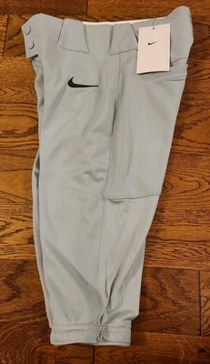 $35 Nike Vapor Select Baseball Pants Boys SMALL Solid Gray BQ6442-052 FREE SHIP - Image 1 of 2