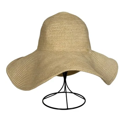 J. Sombrero de paja Crew para mujer empacable sol ala ancha beige natural talla única Foto 1 de 4