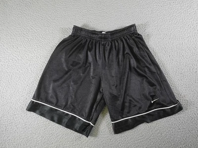 Y2K Nike Shorts Youth Medium Black Basketball Mesh Athletic Swoosh Gym Y2K - Image 1 of 4