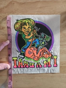 1970’s Vintage ROACH “Heat Transfer” I’M A BRAT (Boy & Dog) Approx 8 x 10 - Picture 1 of 3