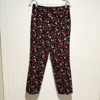 Pantalones Ponte Kate Spade Calce Ajustado Floral Hasta el Tobillo Talla 4 Foto 1 de 4