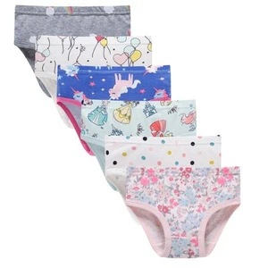 Soft Cotton Underwear Little Girls'Briefs Toddler Unicorn Panties 6/7T Multi ... - Picture 1 of 5