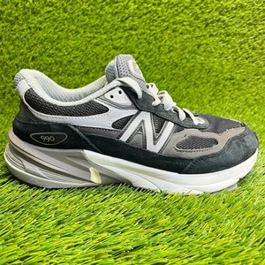 New Balance 990 V6 Boys Size 7Y Black Gray White Athletic Running Shoes Sneakers - Picture 1 of 13