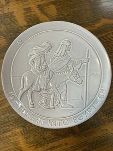 VTG 1968 Frankoma Christmas Plate Flight Into Egypt Signed John Frank - Picture 1 of 2