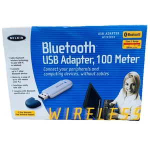 Belkin Bluetooth USB Adapter - 100 Meters- NEW - Picture 1 of 2