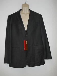 Perry Ellis New Mens Principles Charcoal Blazer City Fit 44 Regular NWT Striped - Picture 1 of 5