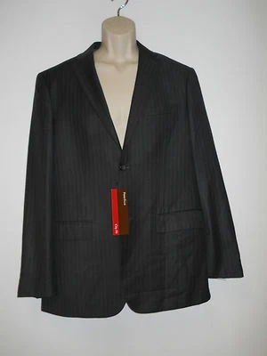 Perry Ellis New Mens Principles Charcoal Blazer City Fit 44 Regular NWT Striped - Image 1 of 4