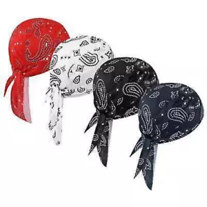 4x Skull Cap Do Rag Cotton Bandana Head Wrap Biker Motorcycle Cycling Sports Cap - Picture 1 of 8