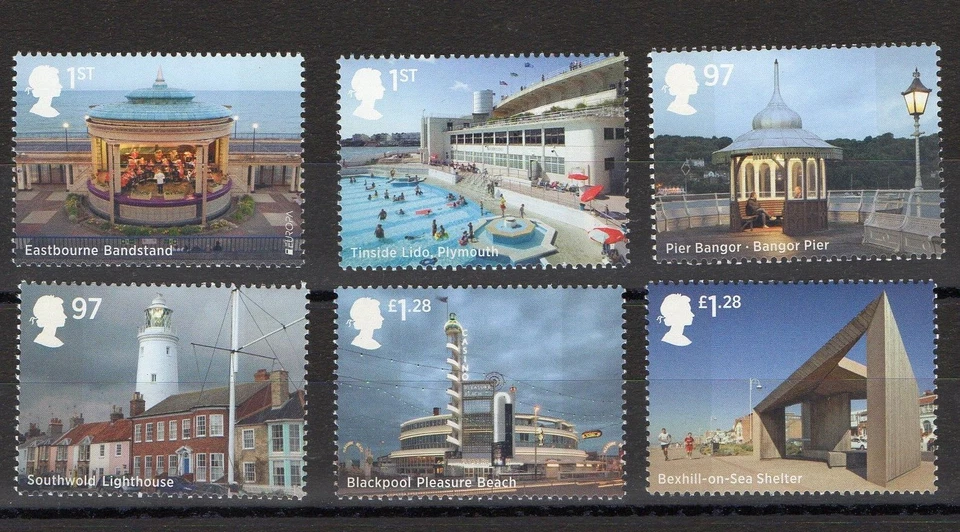 SG 3635-3640 GB QEII MNH STAMP SET 2014 SEASIDE ARCHITECTURE  - Image 1 of 1