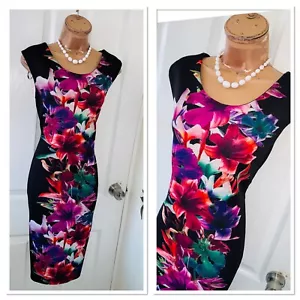 Frank Lyman Blumenmuster Bodycon Tauchkleid UK Größe 10 - Bild 1 von 14