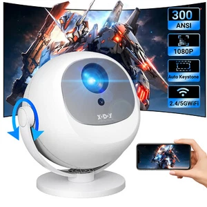 360° 4K Android Projektor Smart Beamer WiFi Bluetooth Elektrischer Fokus HDMI - Bild 1 von 16