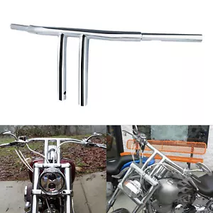 10" Rise T-Bar Handle Bar Fits For Harley Dyna Low Rider Fat Bob Softail Fatboy - Foto 1 di 12