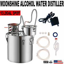 13.2 Gal Moonshine Still Spirits Kit Water Alcohol Distiller 3 Pot Home Brewing