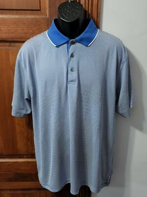 Champions Tour Striped Polyester Polo Shirt Mens XL - Image 1 of 4