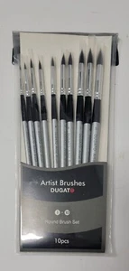 DUGATO 10pcs Watercolor Detail Paint Brushes Round Brush Set - Picture 1 of 2