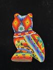 Huichol Mexican Hand beaded Art Owl Handmade Handcrafted Vtg ***READ***