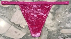 NEW Victoria Secret Velvet Logo Waist V-String Panty - Ophelia - XL - Picture 1 of 3
