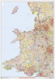Postcode Map of Wales, Welsh Postcode Districts, Welsh Postcodes - Imagen 1 de 6