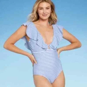 Damen Rüsche One Piece Badeanzug - Kona Sol Größe S - Bild 1 von 2