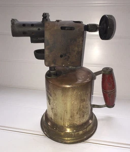 Vintage Handheld Blowtorch Tool Otto Bernz Co., Brass Tank, Pat'd 1910 - Picture 1 of 12