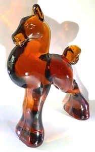 Heisey Imperial Glass Animal AMBER FILLY HORSE HEAD FORWARD FIGURE Royal Hickman - Picture 1 of 10