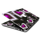 Skin Wrap for MacBook Pro 15 inch Retina  Glowing Hearts Pink White