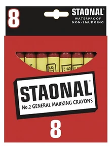 Crayola Staonal General Marking Crayon, Red, Pack of 8 - Picture 1 of 2
