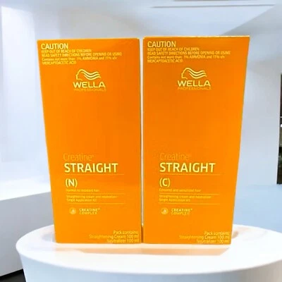 Wella Creatine Hair Straightening Cream (N) (C) Salon Quality 1 box (100g+100g) - image 1 of 4