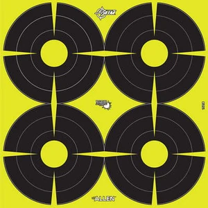 Splash Bullseye Paper Shooting Targets, 12"W x 12"H, 12-Pack, Yellow & Black - Picture 1 of 3