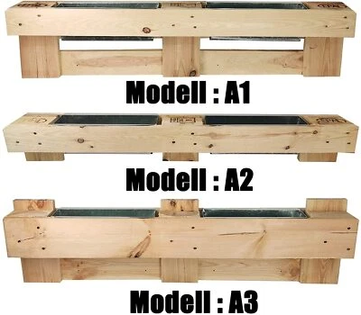 Blumenkasten für Europalette mit Wandhalterung Paletten Pflanztopf Pflanzkasten  - Bild 1 von 3