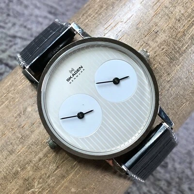 Reloj Skagen Dinamarca Unisex 13USL Traveller Dual Time Cuarzo 35mm 7 1/2" Foto 1 de 4