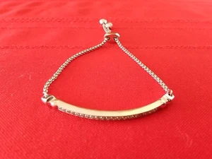 Kendra Scott Adjustable Chain Bar Bracelet in CZ / Silver - Picture 1 of 8