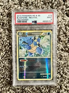 2010 Blastoise Pokémon Heartgold Soulsilver Unleashed Reverse Holo PSA 9 - Picture 1 of 2