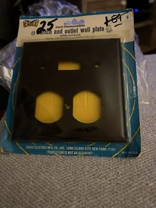 Eagle Bakelite Electric Outlet Wall Switch Plate Cover Classic Brown New - Picture 1 of 4