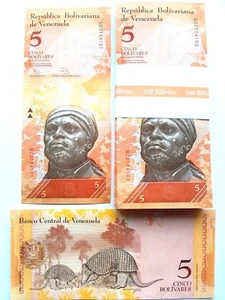 VENEZUELA 5 BOLÍVARES 2014 UNC 1/4 LOTE DE (25 BILLETES) - Imagen 1 de 1
