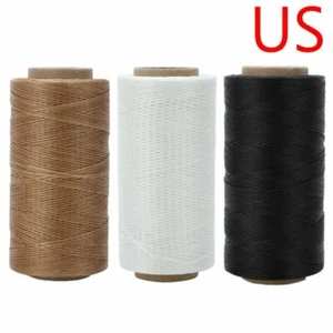 150D Flat Waxed Sewing Thread Cord Rope Strings for Leather Crafts DIY Bracelet - Picture 1 of 22