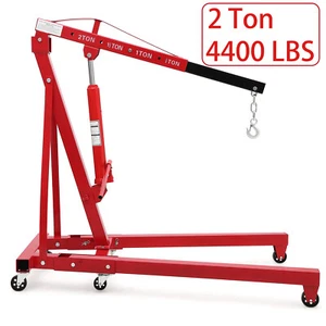 2Ton/4400lbs Hydraulic Engine Hoist Lift Folding Engine Shop Crane Cherry Picker - Picture 1 of 7