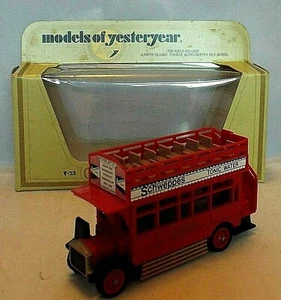 MATCHBOX Modelos de Antaño Y23 1922 AEC 'S' Tipo Ómnibus Schweppes EDICIÓN 5 - Imagen 1 de 6