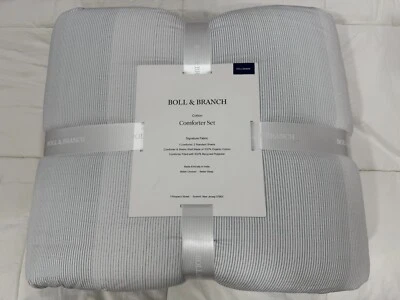 BOLL & BRANCH 3 Piece Comforter Set 100% Organic Cotton - 4 Colors Available - Image 1 of 4