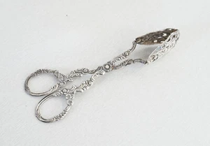 edle 100er Silber Gebäck Zange Hildesheimer Rose Pralinenzange Art Deco 30er J. - Picture 1 of 4