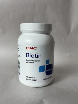 GNC Biotina 5000 MCG 120 Cápsulas (CAD:10/2025) Foto 1 de 2