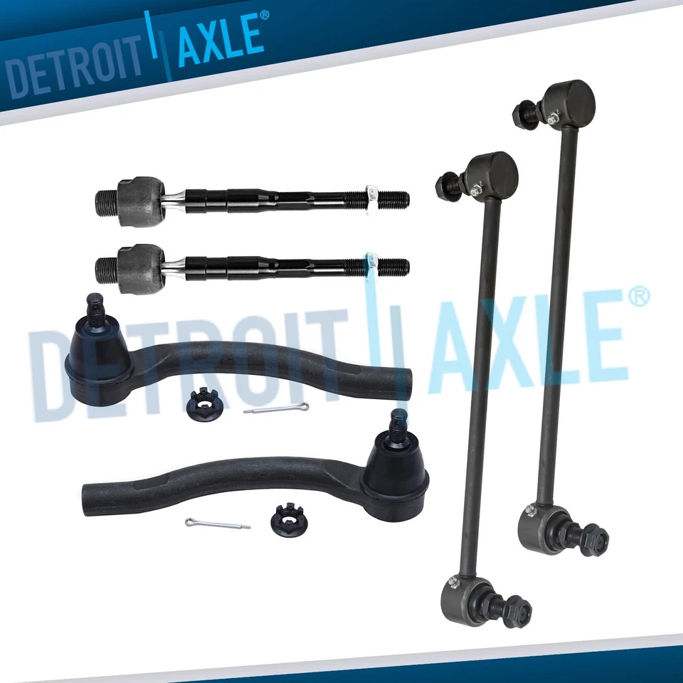 6pc Front Inner Outer Tie Rods + Sway Bars for 2009-2013 2014 2015 Honda Pilot - Image 1 of 4