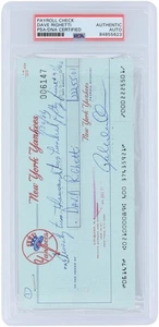 Dave Righetti New York Yankees Signed Check September 30, 1986 - PSA 84855623 - Picture 1 of 2
