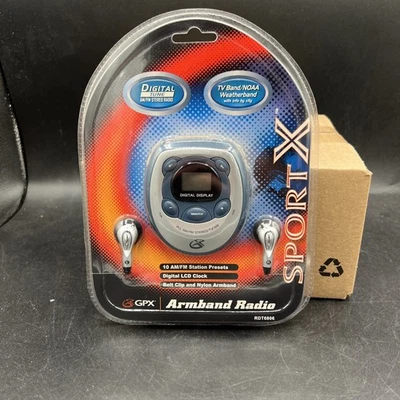 New GPX RDT6806 AM / FM / NOAA Weather Band Portable Radio -Belt Clip & Arm Band - Image 1 of 3
