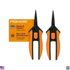 Fiskars 6" Pruning Snips - Ergonomic Shears with Comfort Grip & Sharp Blades - Picture 1 of 7